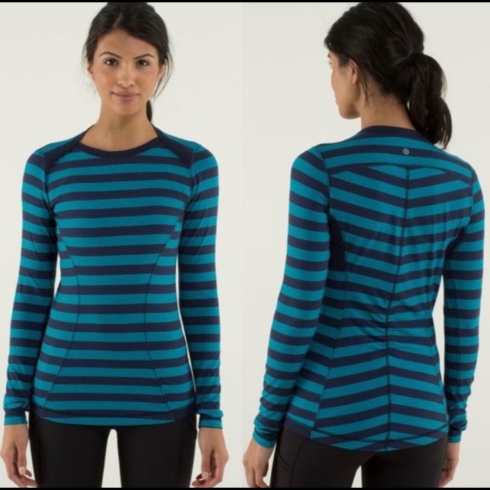 Lululemon Base runner long sleeve stripe